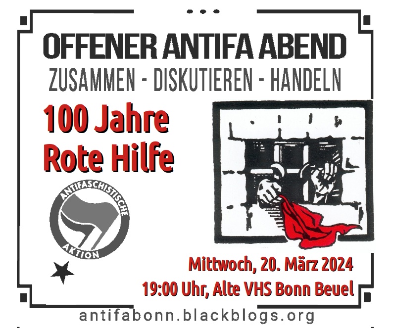 Offener Antifa Abend zu 100 Jahre Rote Hilfe
