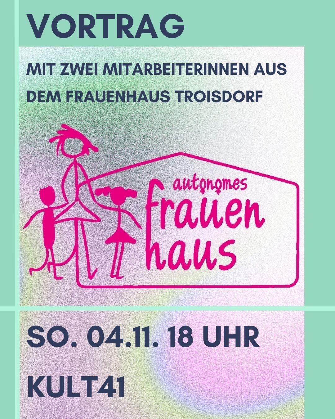 Vortrag von zwei Mitarbeiterinnen aus dem Frauenhaus 🗣️