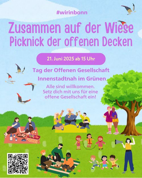 Zusammen auf der Wiese: Picknick der offenen Decken