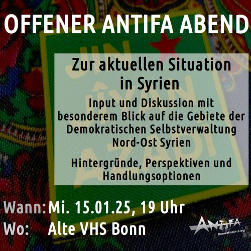 Offener Antifa Abend zur aktuellen Situation in Syrien