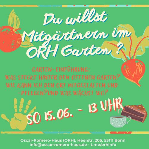 Mitgärtnern im ORH Garten - Onboarding
