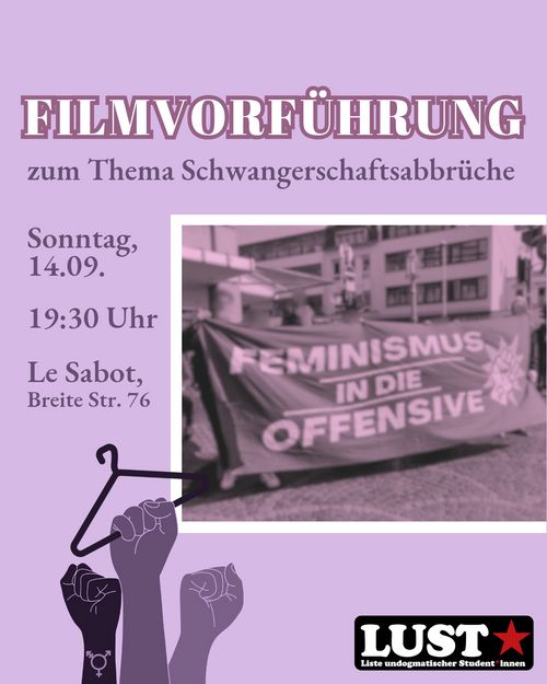 Filmvorführung zum Thema Schwangerschaftsabbrüche