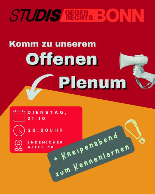 Offenes Plenum Studis gegen Rechts