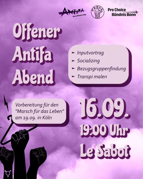 Offener Antifa Abend im September 