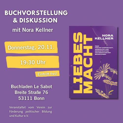 Buchvorstellung: „LiebesMacht“ mit Nora Kellner