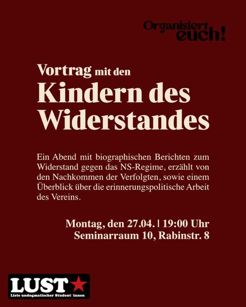 Vortrag mit den Kindern des Widerstandes