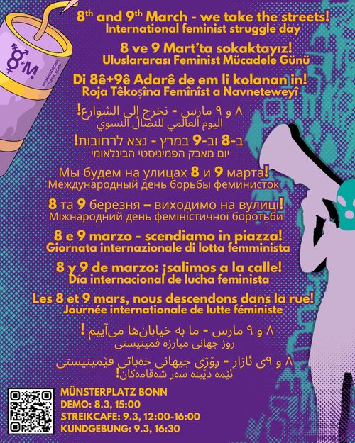Demonstration zum Feministischen Kampftag 