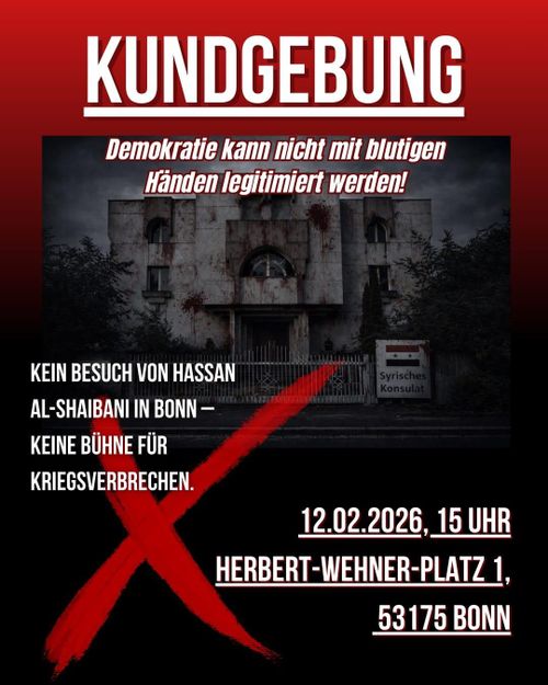 Kundgebung gegen die Eröffnung des syrischen Generalkonsulats