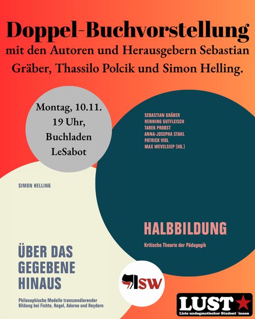 (Doppel-) Buchvorstellung "Halbbildung" + "Über das Gegebene hinaus"