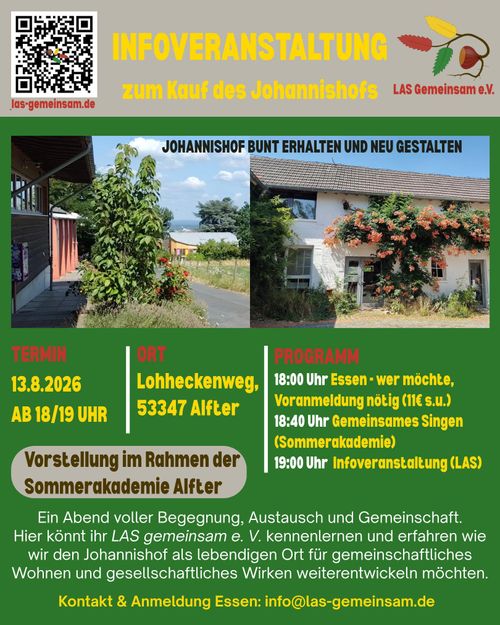 Infoveranstaltung zum Kauf des Johannishofs