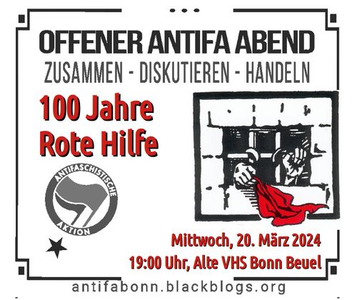Offener Antifa Abend zu 100 Jahre Rote Hilfe