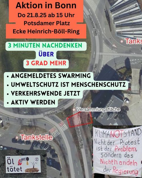 Kundgebung und swarming gegen den fossilen Wahnsinn