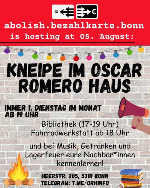 Soli-Kneipe Abolish Bezahlkarte Bonn im ORH