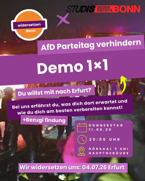 Demo 1×1: AfD Bundesparteitag verhindern