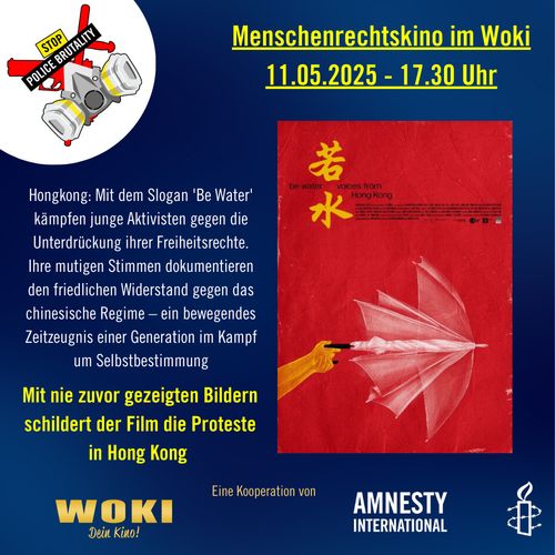 Menschenrechtskino: Be Water- Voices from Hong Kong