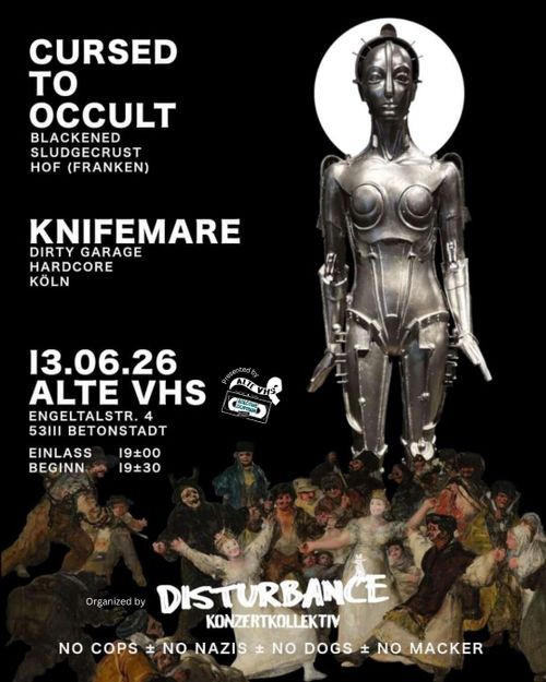 Disturbance präsentiert: CURSED TO OCCULT und KNIFEMARE 