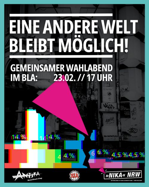 Gemeinsamer Wahlabend im BLA-Bonn 💜🏴