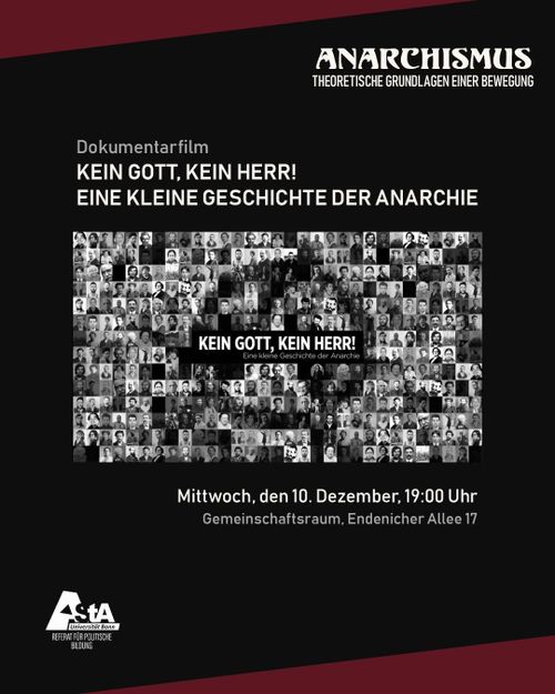 Dokumentarfilmvorstellung: Kein Gott, kein Herr! Eine kleine Geschichte der Anarchie