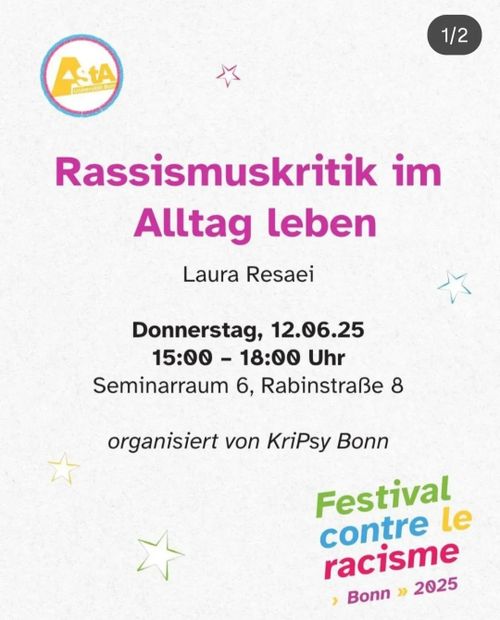 Workshop "Rassismuskritik im Alltag leben"