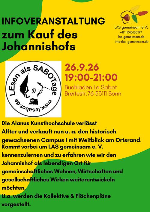 Infoveranstaltung LAS gemeinsam e.V. zum Kauf des Johannishofs