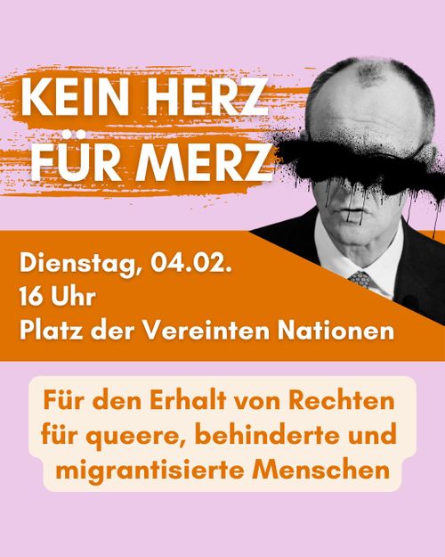 Kundgebung »Kein Herz für Merz«