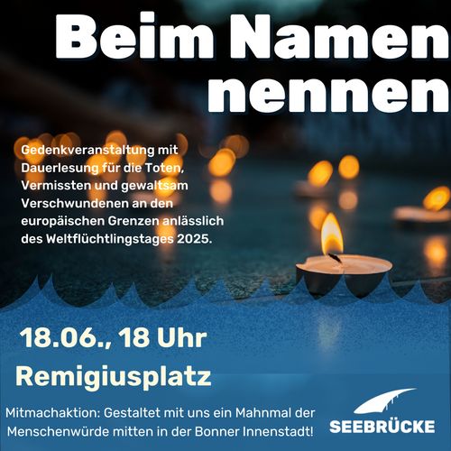 Beim Namen nennen - Gedenkveranstaltung anlässlich des Weltflüchtlingstages 2025