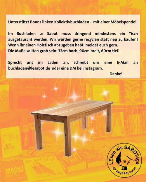 Le Sabot needs Möbelspende