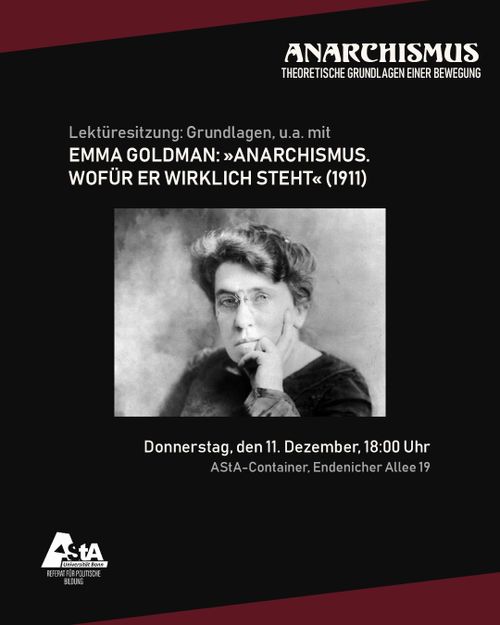 Politisches Lesecafé: Grundlagen des Anarchismus