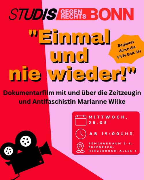 Einmal und nie wieder!  - Dokumentarfilm mit und über die Zeitzeugin und Antifaschistin Marianne Wilke -