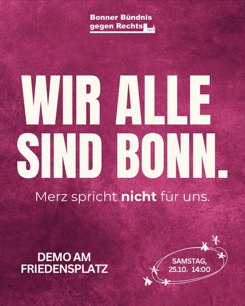 📢 Kommt zur Demo „Wir alle sind Bonn“!