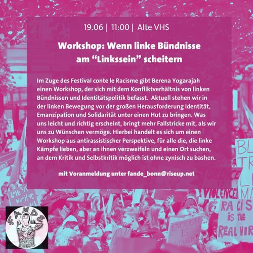 Workshop: Wenn linke Bündnisse am Linkssein scheitern 