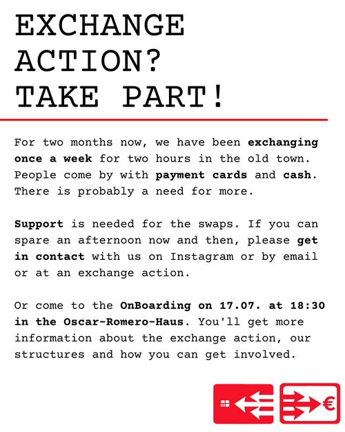 Tauschaktion? Mitmachen! Exchange action? Take part!