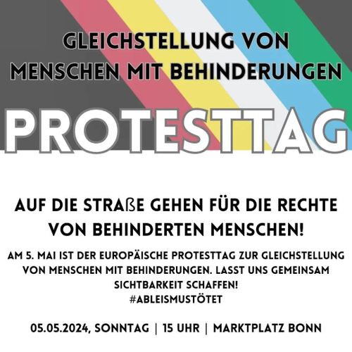 Protesttag Gleichstellung von Menschen mit Behinderung