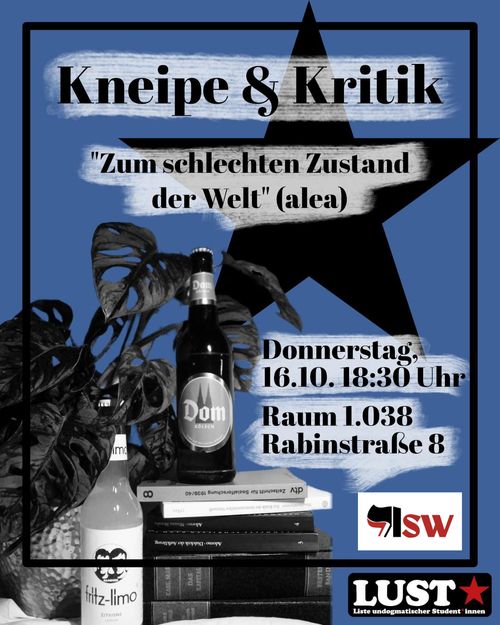 Kneipe & Kritik "Zum schlechten Zustand der Welt"