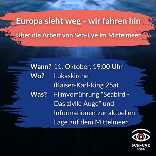 Europa sieht weg - wir fahren hin. Über die Arbeit von Sea-Eye im Mittelmeer.