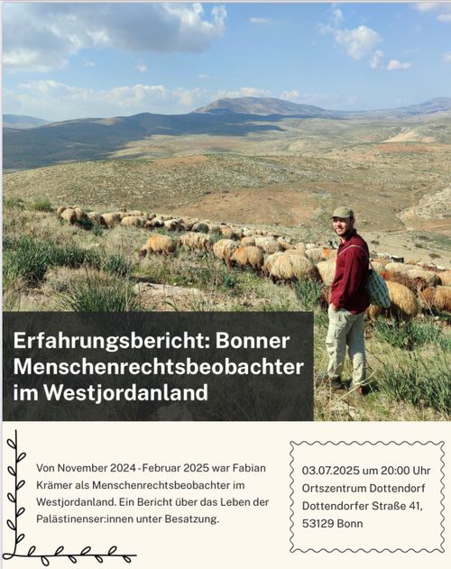 Erfahrungsbericht: Menschenrechtsbeobachter im Westjordanland 